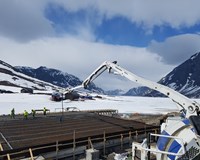 Støping av brygge. Foto: Vidar Havro